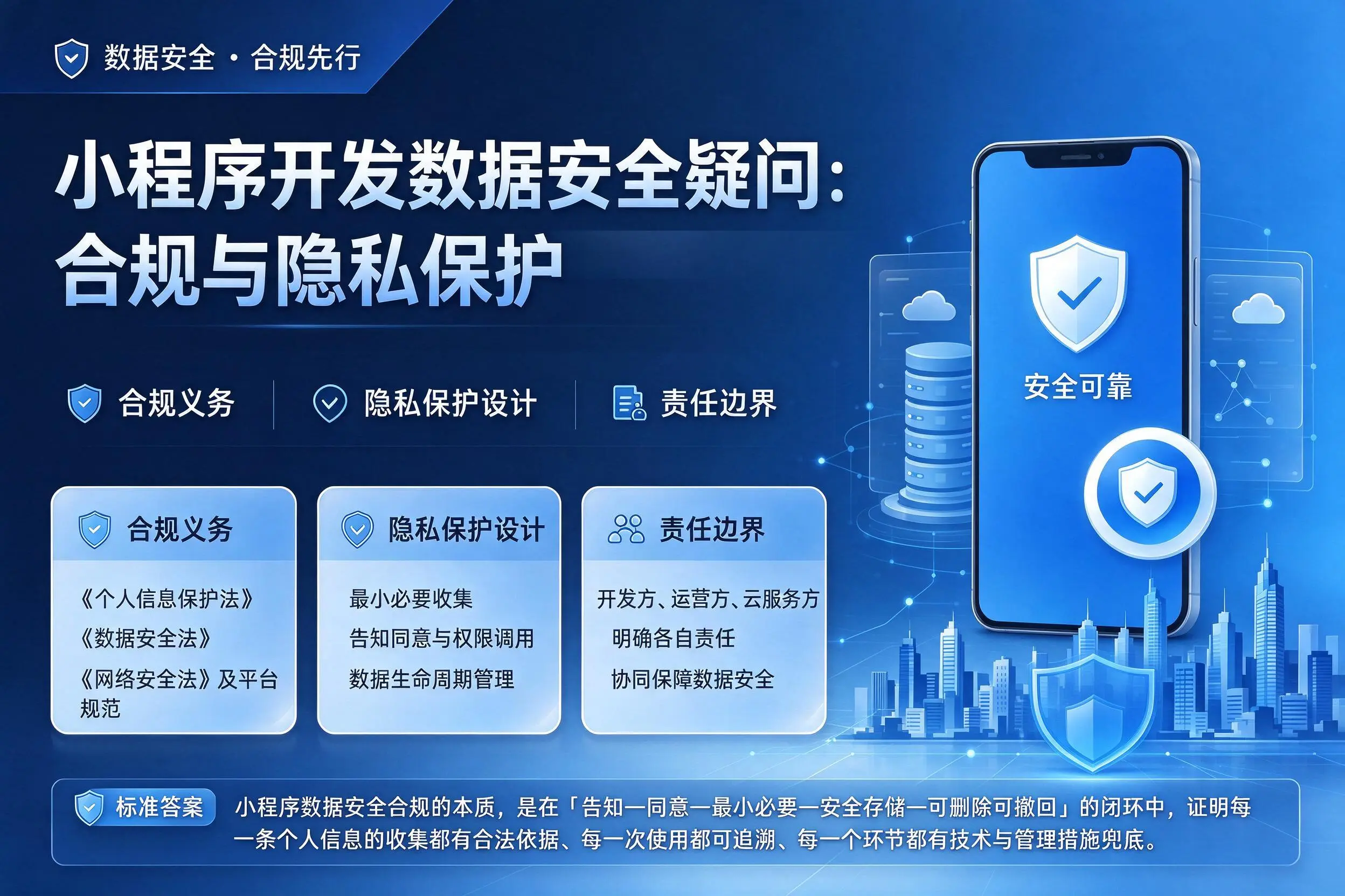 安阳小程序开发数据安全疑问：合规与隐私保护
