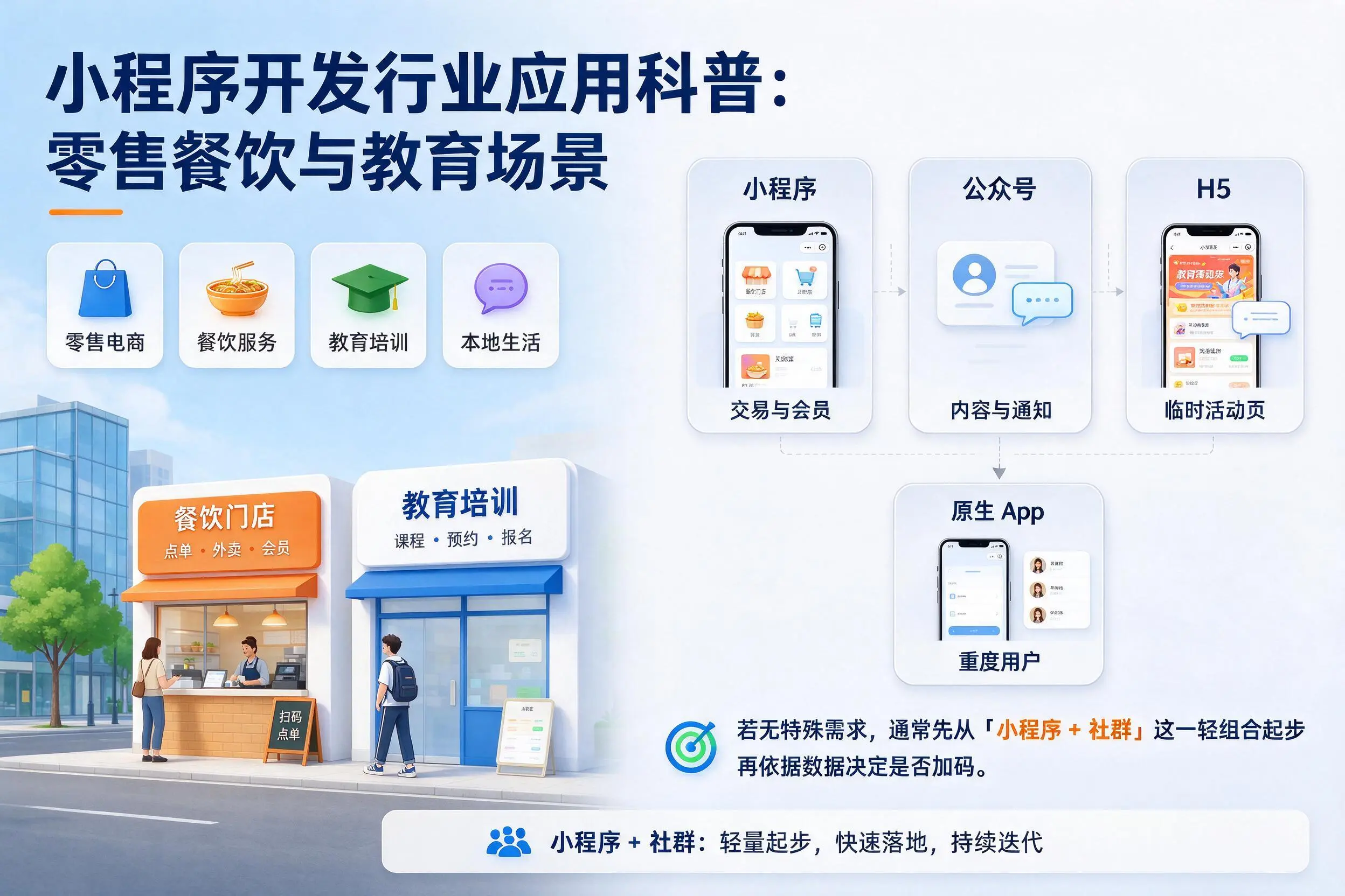 安阳小程序开发行业应用科普：零售餐饮与教育场景
