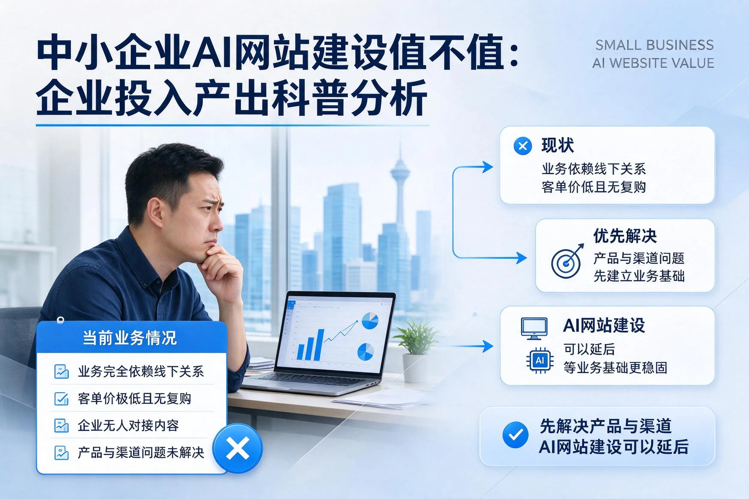 中小企业AI网站建设值不值：安阳企业投入产出科普分析