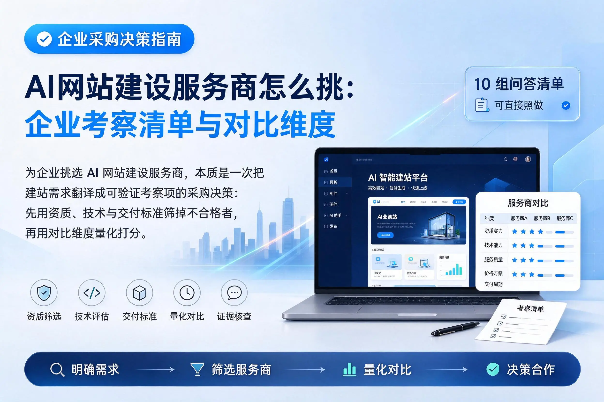 AI网站建设服务商怎么挑：安阳企业考察清单与对比维度