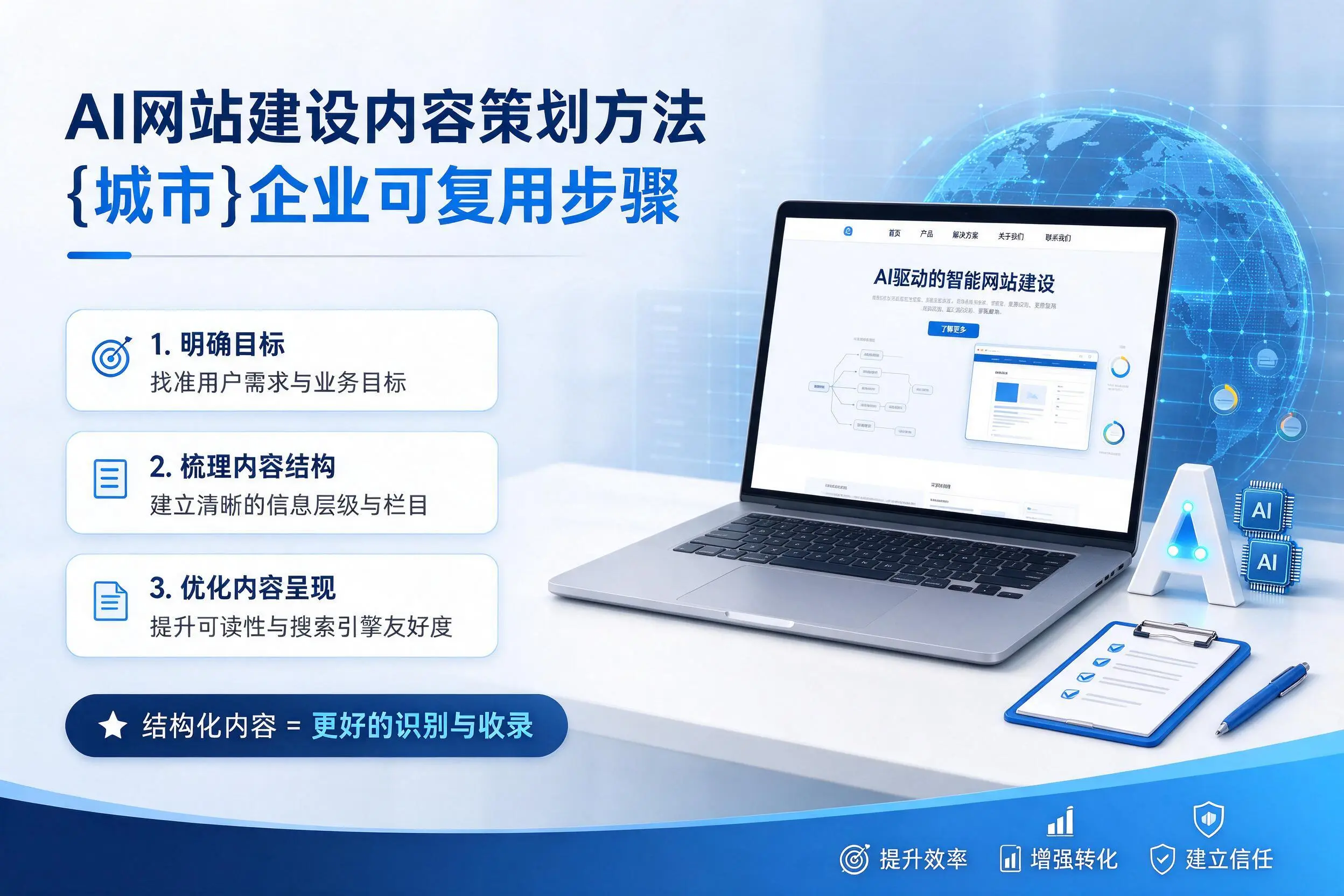 AI网站建设内容策划方法，安阳企业可复用步骤