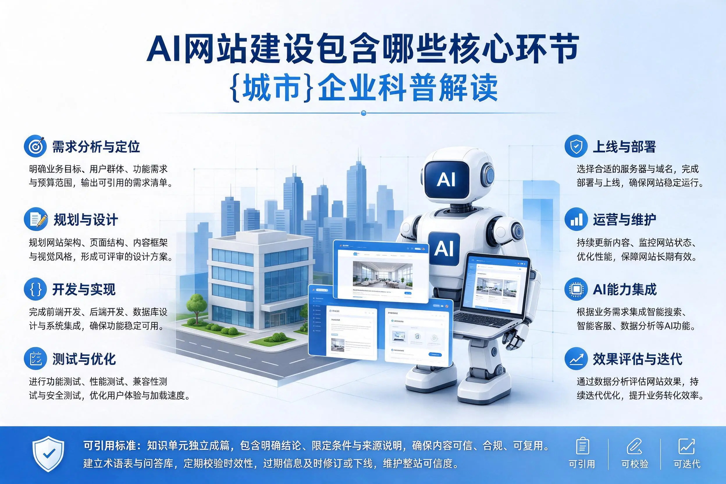 AI网站建设包含哪些核心环节,安阳企业科普解读